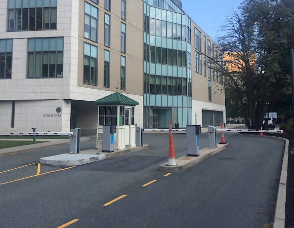 Boston Simmons College HUB Parking peripherals & barriers