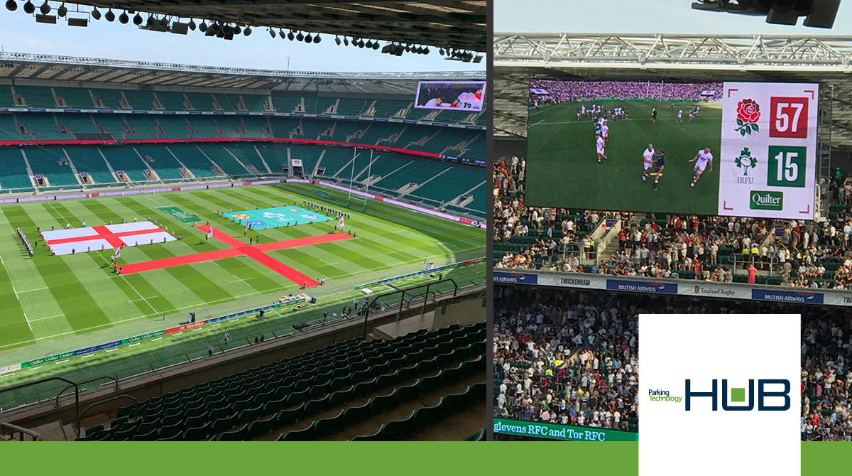 HUB Parking UK brings customers to England VS Ireland rugby match in Twickenham, UK for great team building